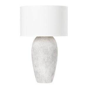 Zeke 30" Table Lamp, Ceramic Weathered Grey Finish